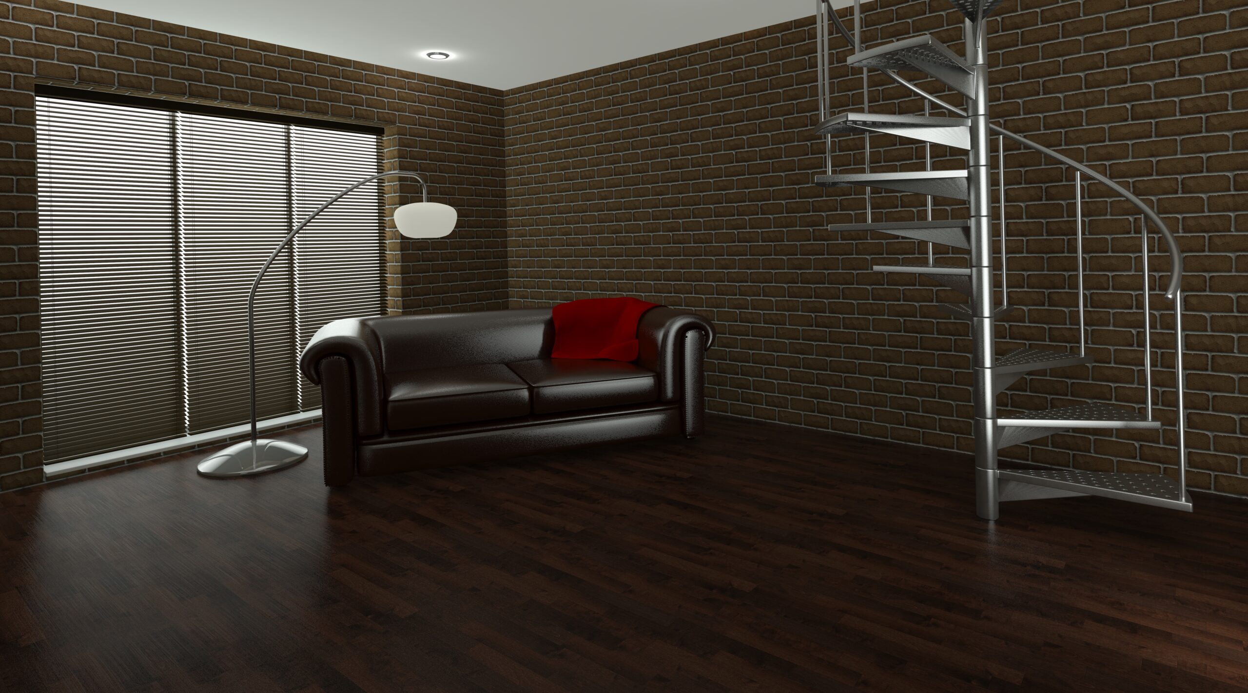 Contemporary interior living space メラミンキッチンパネル